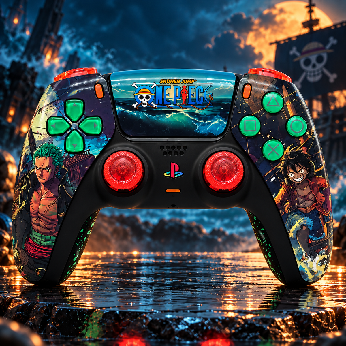 PS5 Pro Custom Controller Pirate Legends mit K-Silver TMR & Clicky Buttons