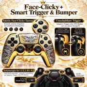 Golden Dragon Ultra Edition – Premium Custom Controller | TMR-Sticks | 4 Paddles | Smart Trigger | 2000 mAh