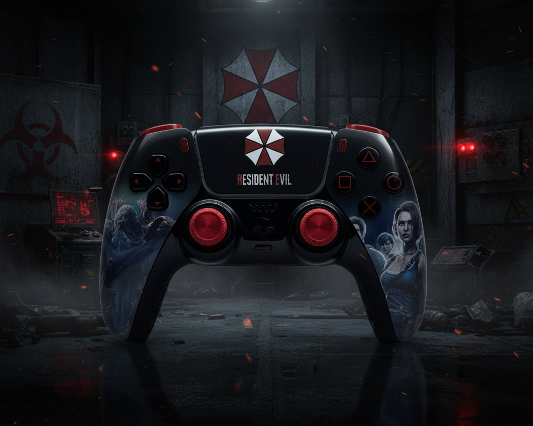 PS5 Controller im Resident Evil Design / FPS