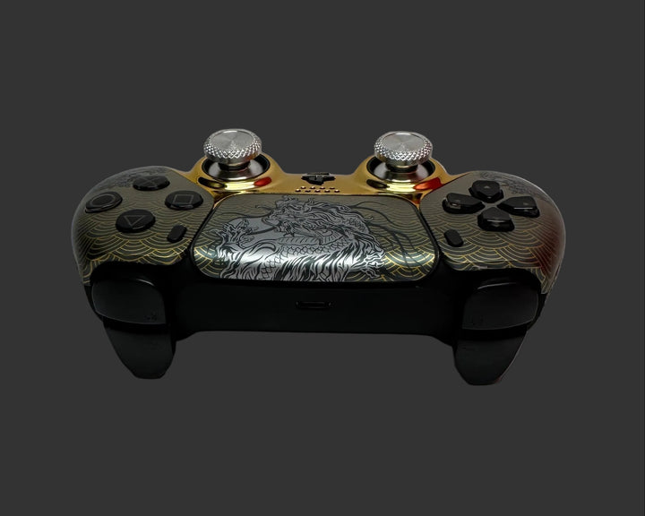 PS5 Controller im Golden Dragon Black Design / FPS