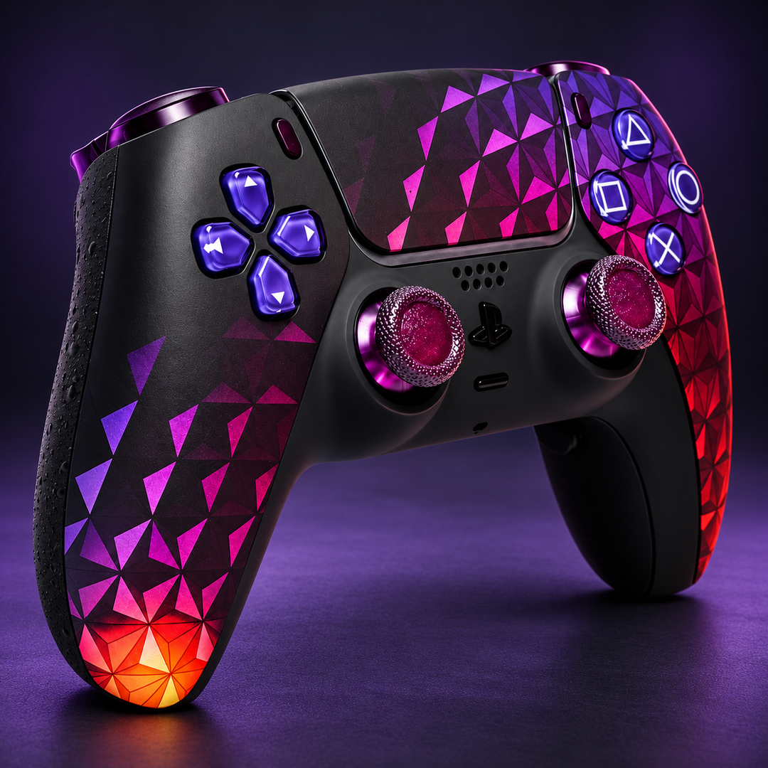 Neon Prism Custom Controller | TMR Sticks | Smart Trigger | Face Clicky