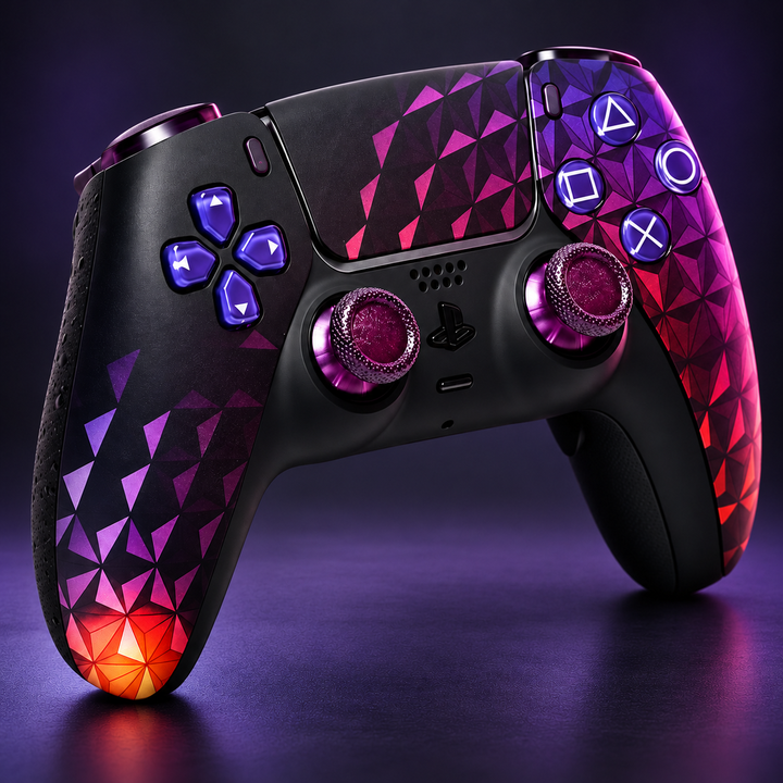 Neon Prism Custom Controller | TMR Sticks | Smart Trigger | Face Clicky