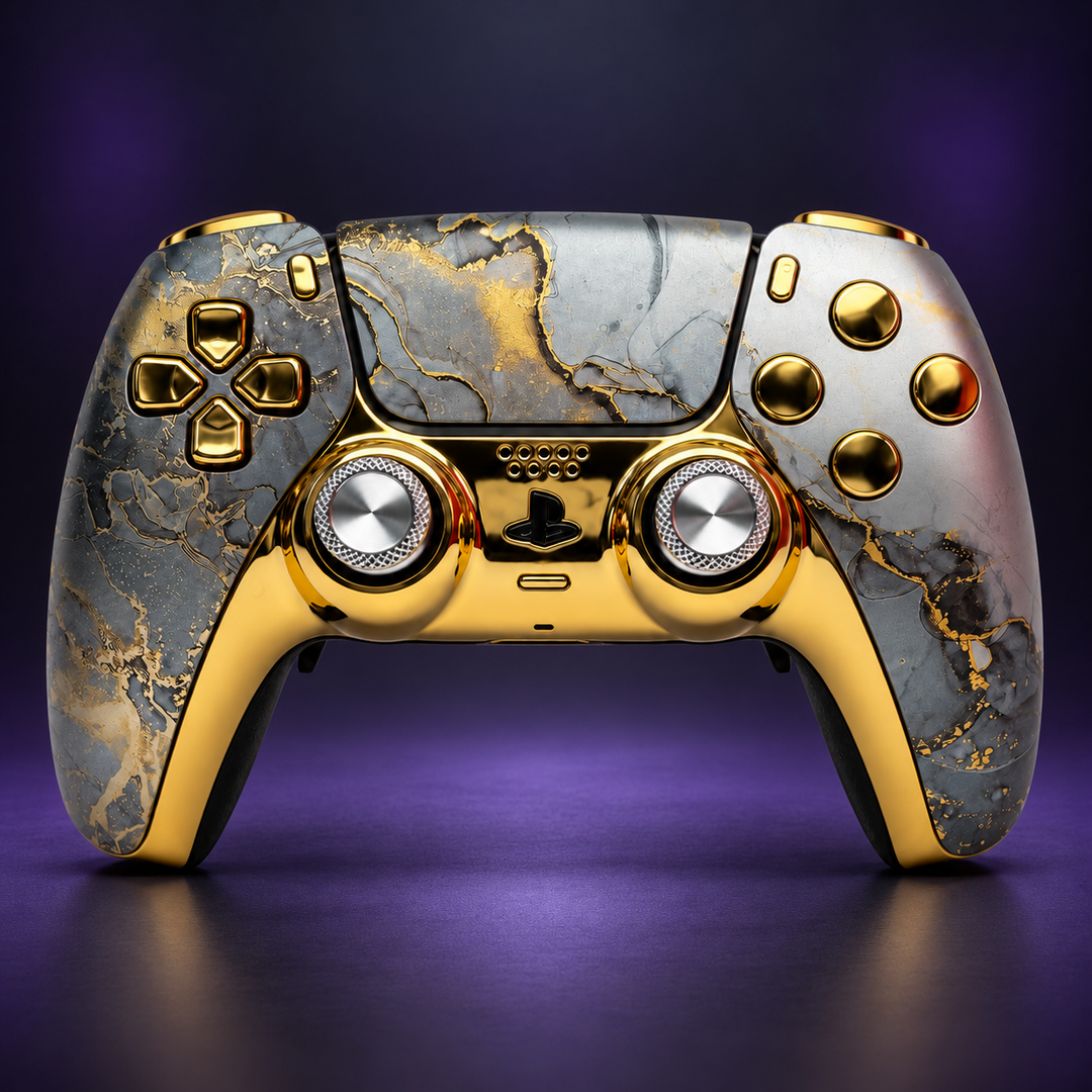 Imperial Marble – Custom Controller mit K-Silver TMR Sticks, Metall-Thumbsticks &amp; Clicky Buttons