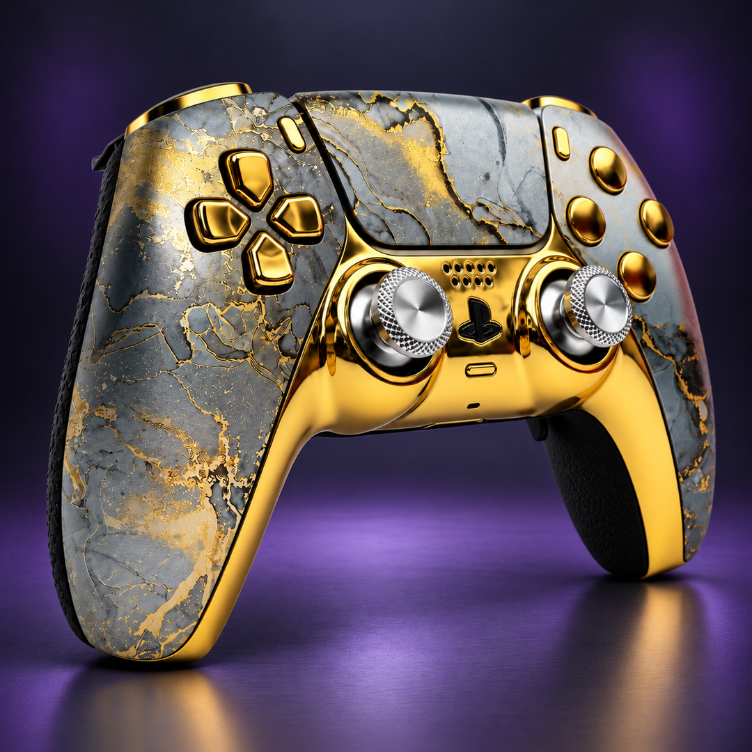 Imperial Marble – Custom Controller mit K-Silver TMR Sticks, Metall-Thumbsticks &amp; Clicky Buttons