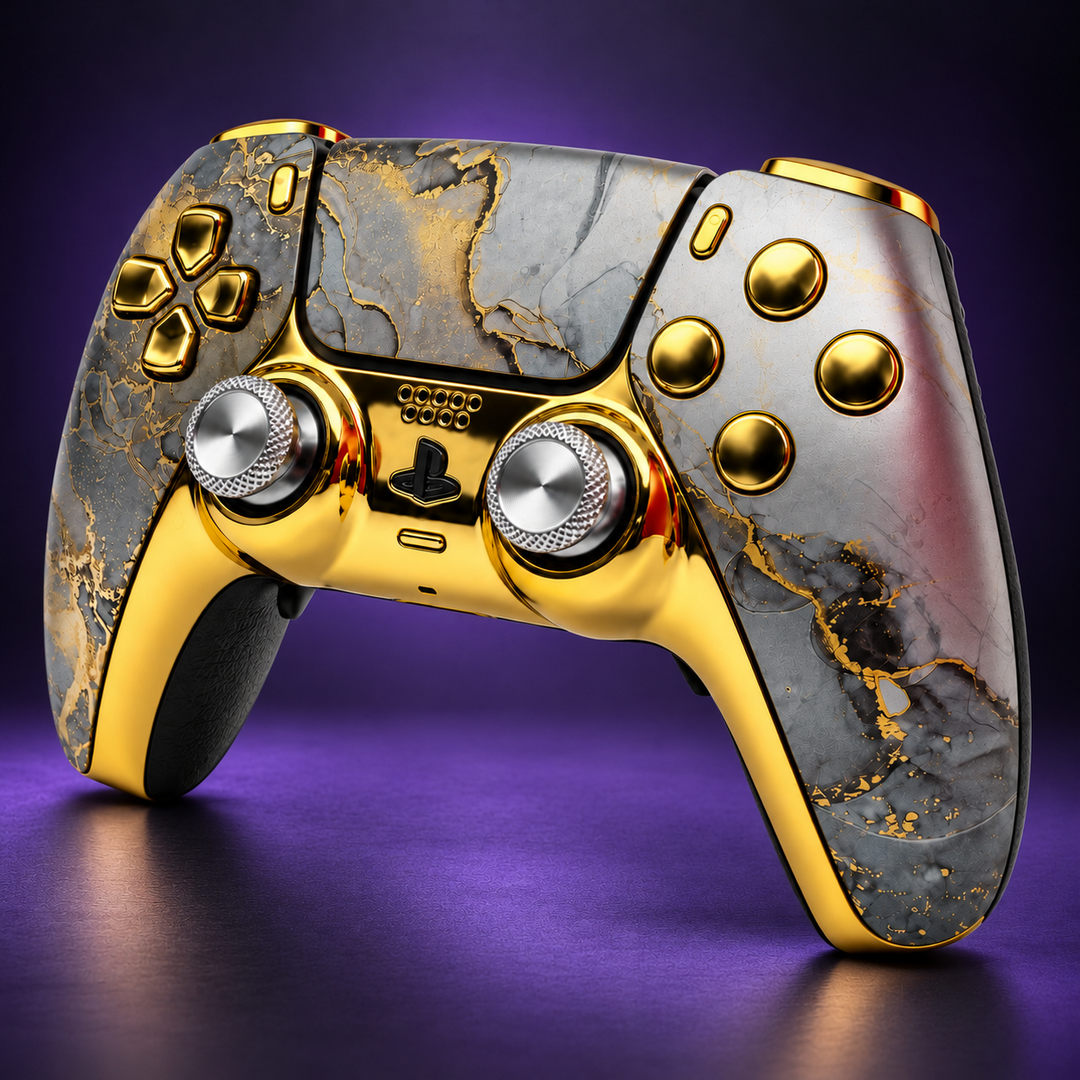 Imperial Marble – Custom Controller mit K-Silver TMR Sticks, Metall-Thumbsticks &amp; Clicky Buttons