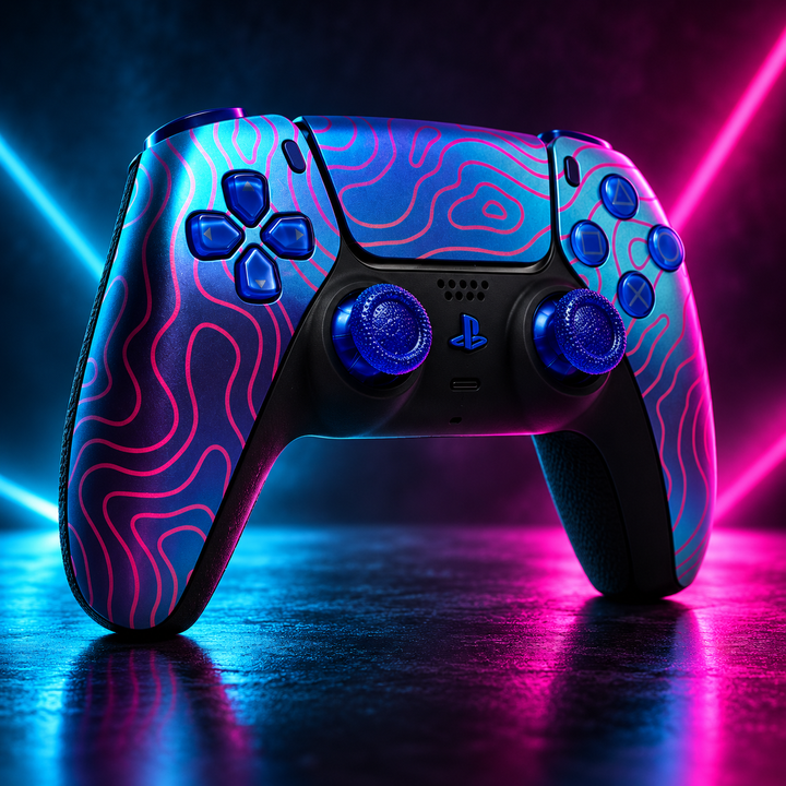 Neon Terrain – Custom Controller mit TMR Sticks, Clicky Buttons &amp; Smart Trigger