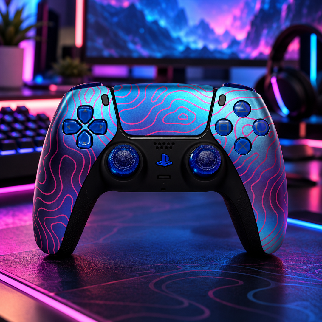 Neon Terrain – Custom Controller mit TMR Sticks, Clicky Buttons &amp; Smart Trigger
