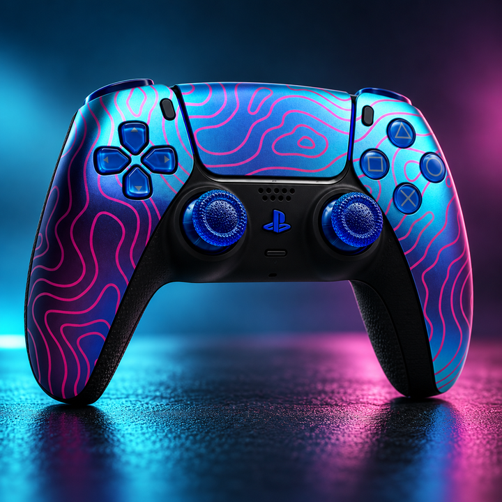 Neon Terrain – Custom Controller mit TMR Sticks, Clicky Buttons &amp; Smart Trigger
