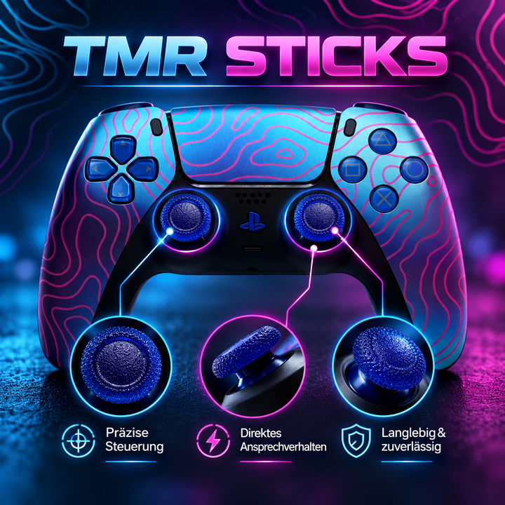 Neon Terrain – Custom Controller mit TMR Sticks, Clicky Buttons &amp; Smart Trigger
