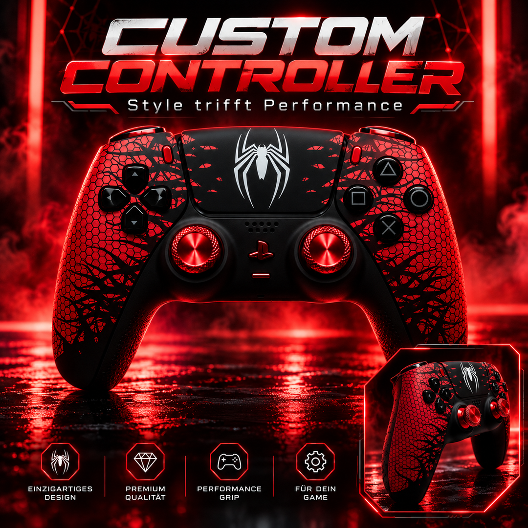 Crimson Web – Custom Controller mit TMR Sticks, Clicky Buttons &amp; Smart Trigger