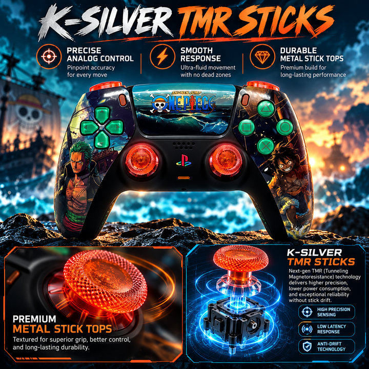 PS5 Custom Controller Pirate Legends – K-Silver TMR | Pro Gaming Controller