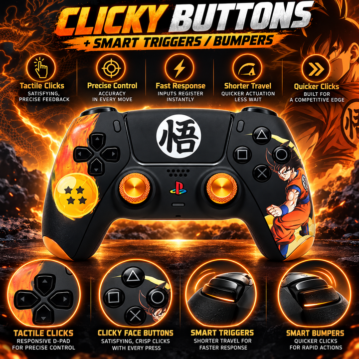 PS5 Custom Controller Dragon Warrior | TMR &amp; Smart Trigger