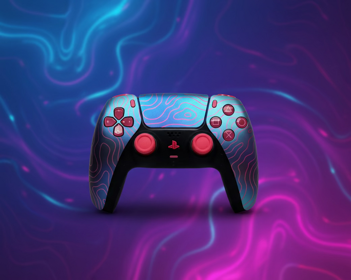 PS5 Controller im Design Damascus / FPS