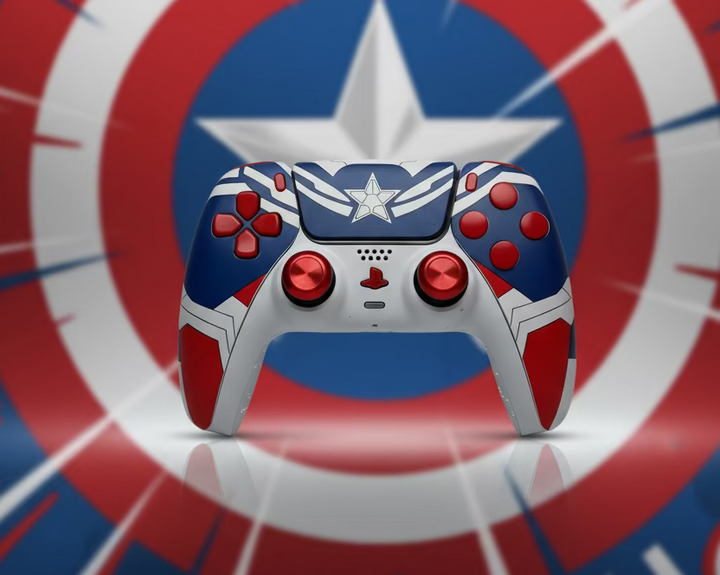 PS5 Controller Spezial im Captain America Design / FPS