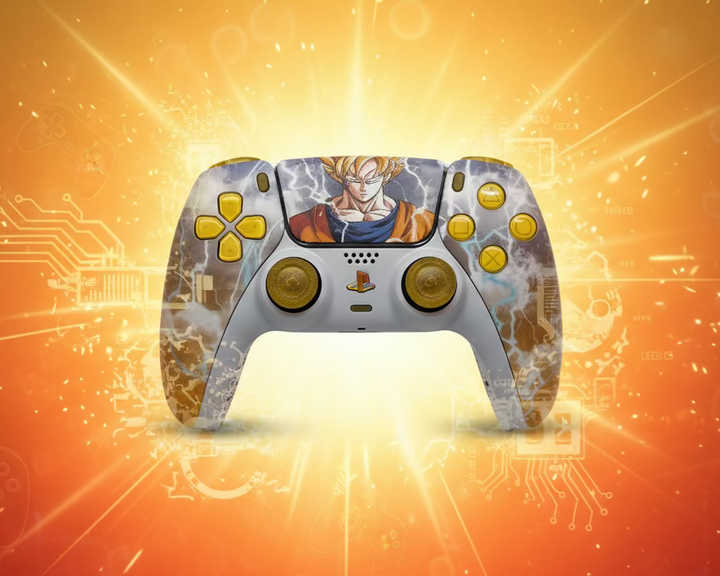 PS5 Controller Spezial im Son Goku Design / FPS
