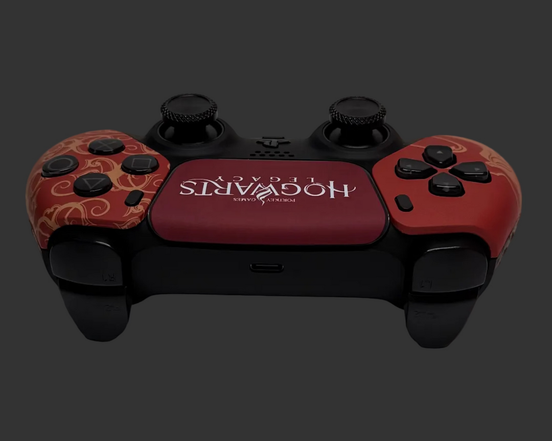 PS5 Controller im Hogwarts Orange Design / FPS
