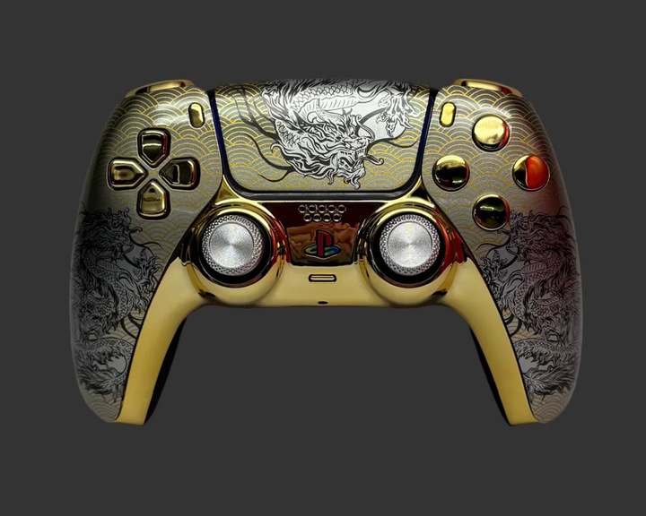 PS5 Controller im Golden Dragon Design / FPS