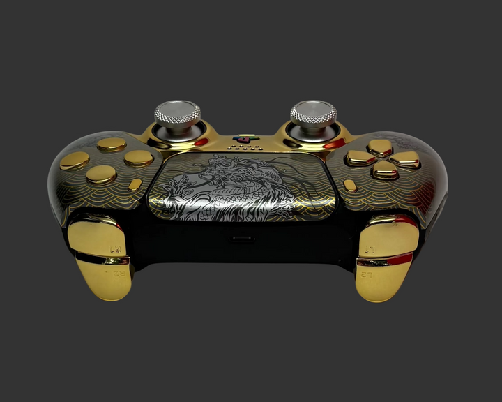 PS5 Controller im Golden Dragon Design / FPS