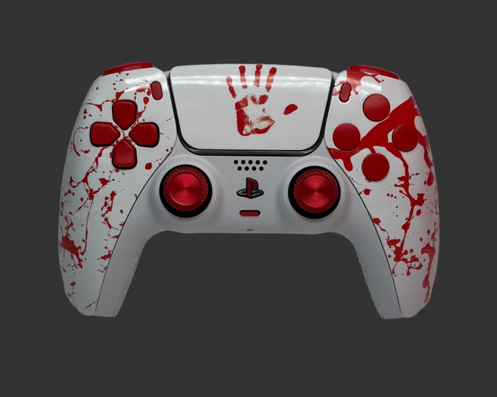 PS5 Controller im White Splatter Design / FPS
