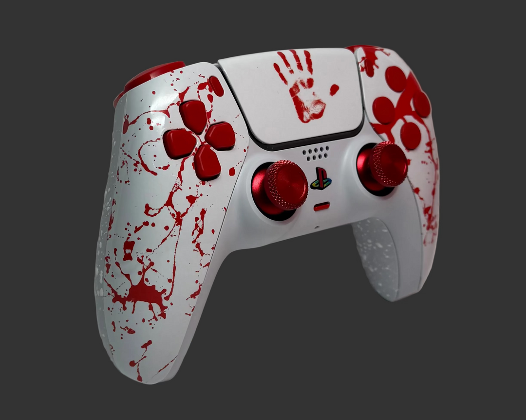 PS5 Controller im White Splatter Design / FPS