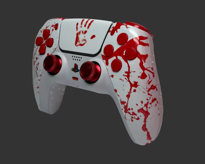 PS5 Controller im White Splatter Design / FPS