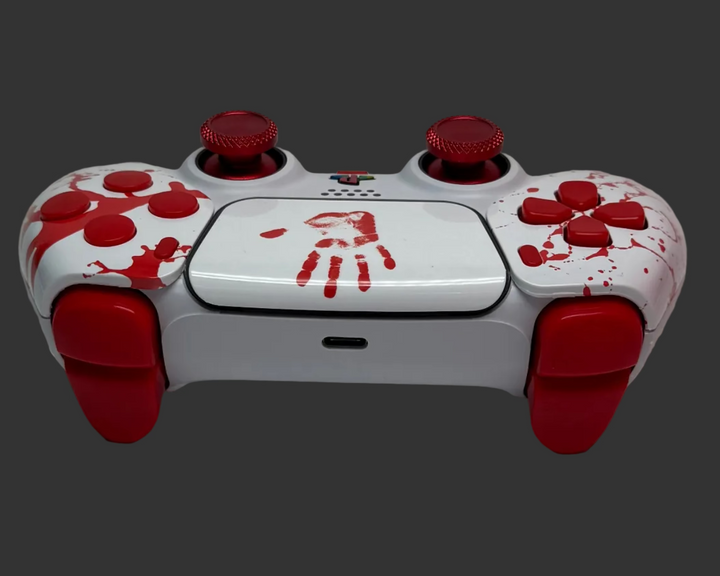 PS5 Controller im White Splatter Design / FPS