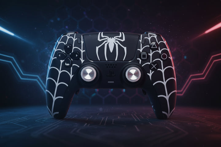 PS5 Controller Spezial Design Black Spider / FPS